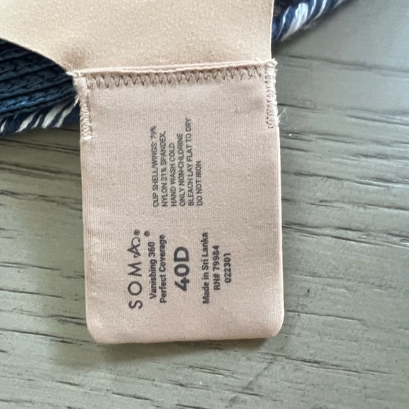 NWT Soma Vanishing Perfect Coverage Bra 40D - Picture 4 of 6